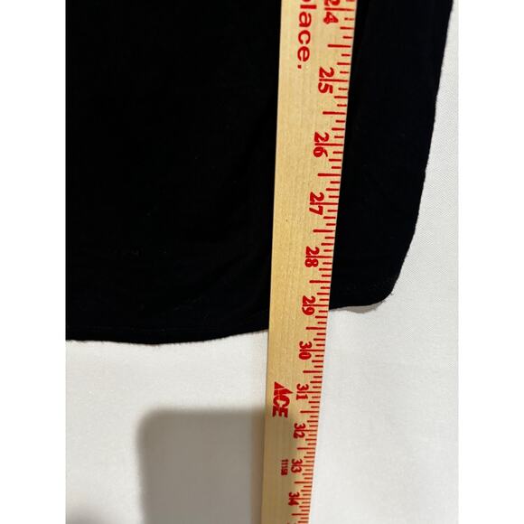 Olivia SKy Black 1X Plus V neck ruched Top Rayon Spandex Capsule Career Grunge - Picture 5 of 8